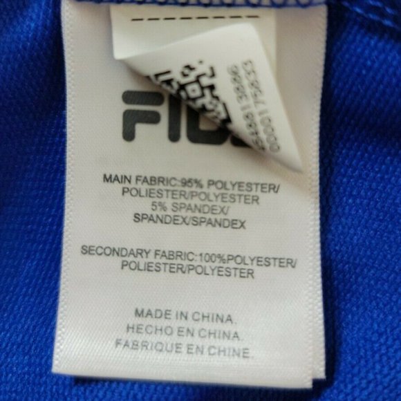 Fila Men Pocket Long Sleeve Track Jacket Blue Nwt - Picture 3 of 7